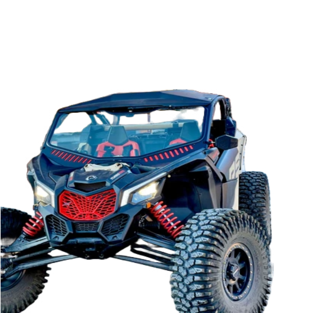 CAN-AM X3 GLASS WINDSHIELD 2.0 KIT WITH D.O.T STAMP - FullFlight Racing  | CAN-AM X3 GLASS WINDSHIELD 2.0 KIT WITH D.O.T STAMP | Bent Metal Offroad | FullFlight Racing
