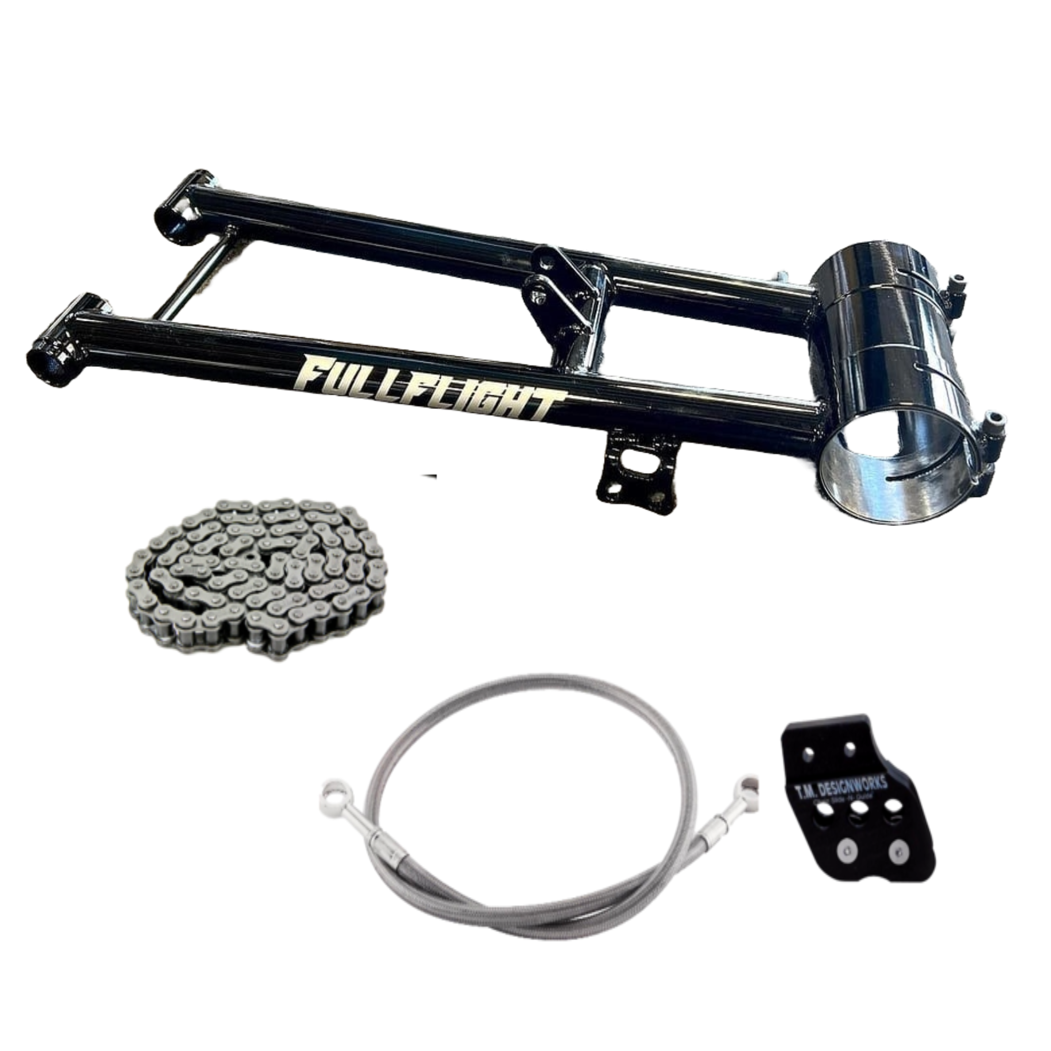 Rear top swing arm
