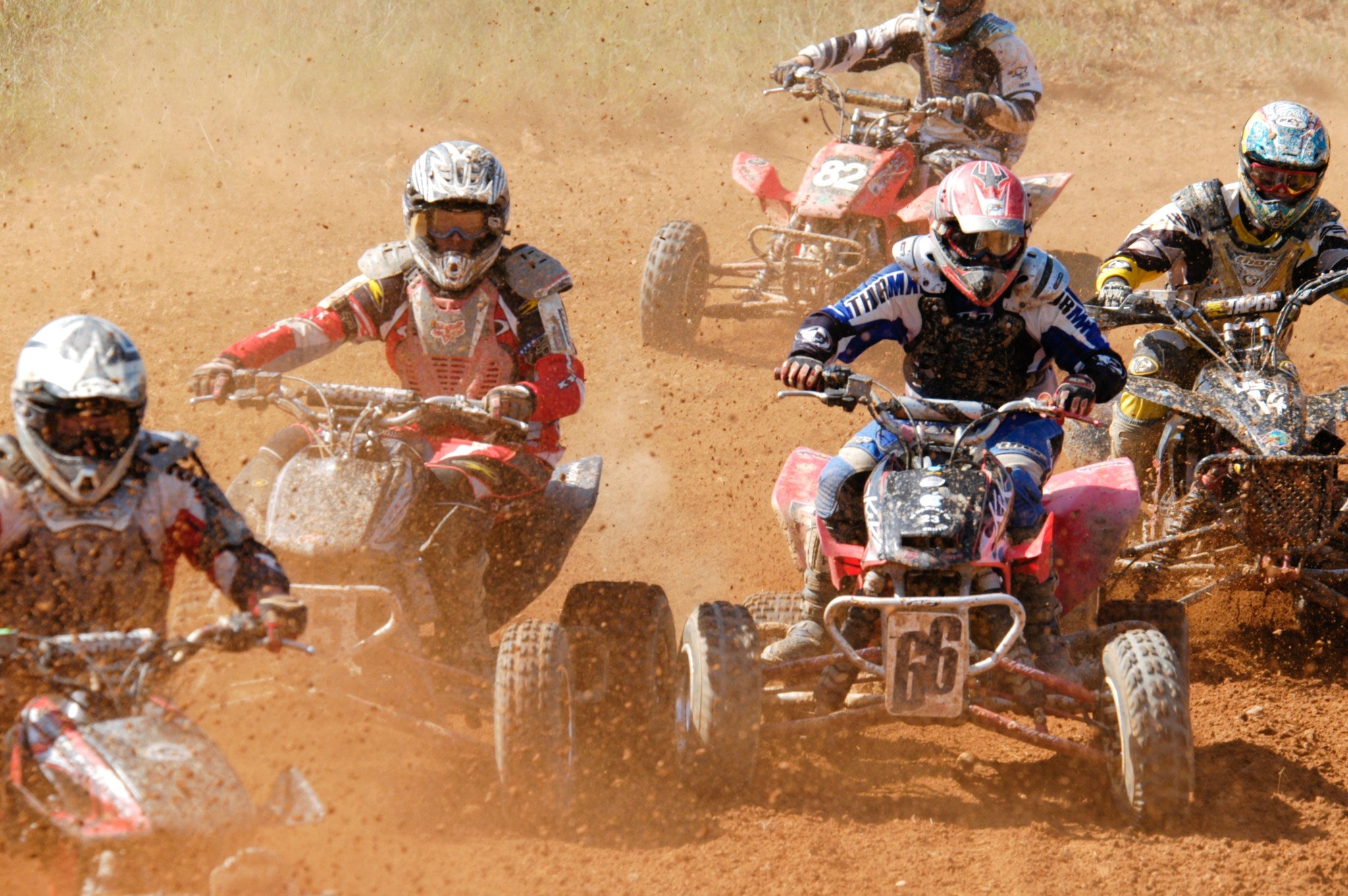 photo of ATV racers racing