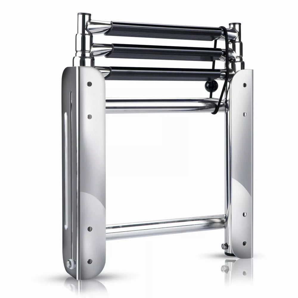 Stainless Steel 3 Steps Boat Ladder Under Platform Slide Mount Telescoping 