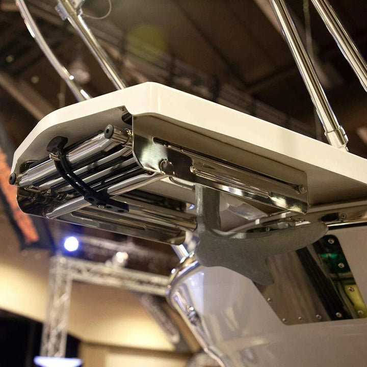 Stainless Steel 3 Steps Boat Ladder Under Platform Slide Mount Telescoping 