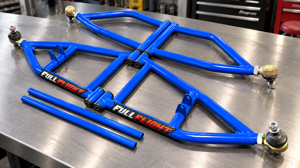 Yamaha- Elite 3.0 Series Extended ATV A-arms - FullFlight Racing in blue