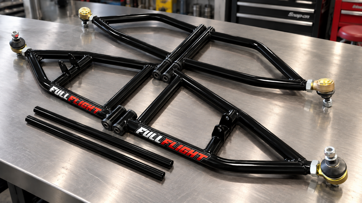 Yamaha- Elite 3.0 Series Extended ATV A-arms - FullFlight Racing in gloss black
