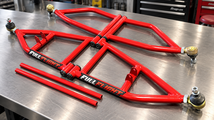 Yamaha-Elite 3.0 Series Extended ATV A-arms - FullFlight Racing in red