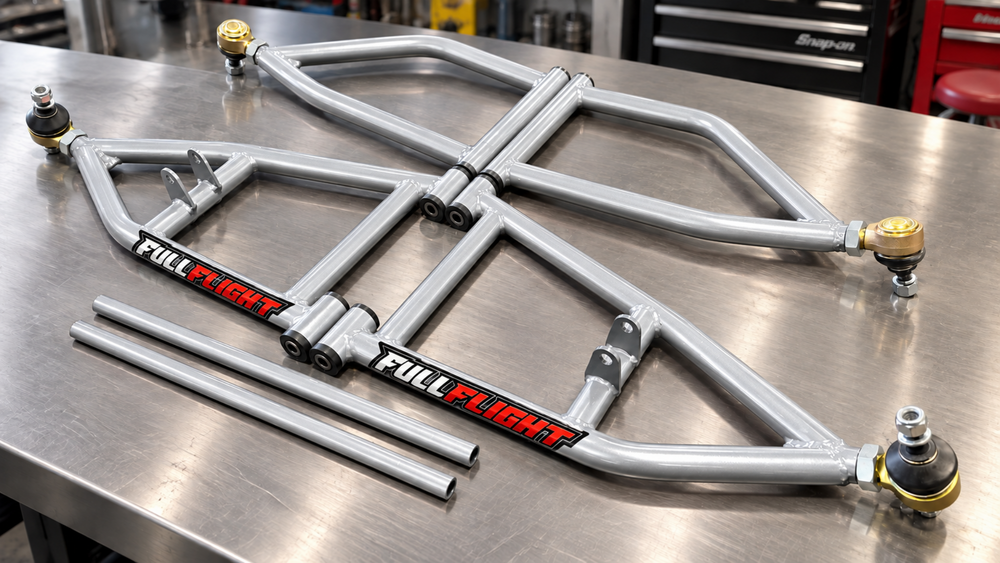 Yamaha- Elite 3.0 Series Extended ATV A-arms - FullFlight Racing in silver